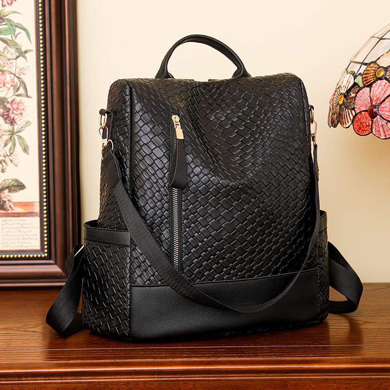 Nueva Mochila Piel Cocodrilo Antirobo - D6810