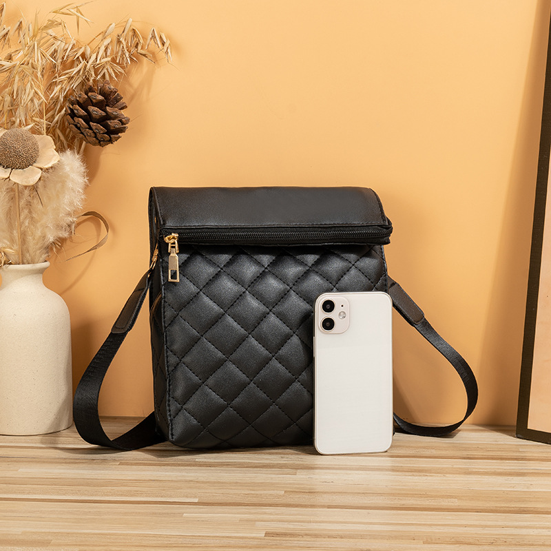 Nueva Cartera Cubo Bordado Rombo - Z619 - Image 3