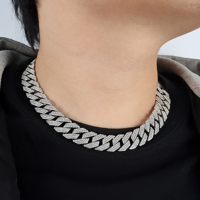 Cadena Cubana - Full Ice 50cm (Plateado) - Image 2