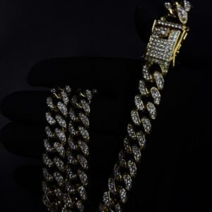 Cadena Cubana Circle 50cm (Dorada)