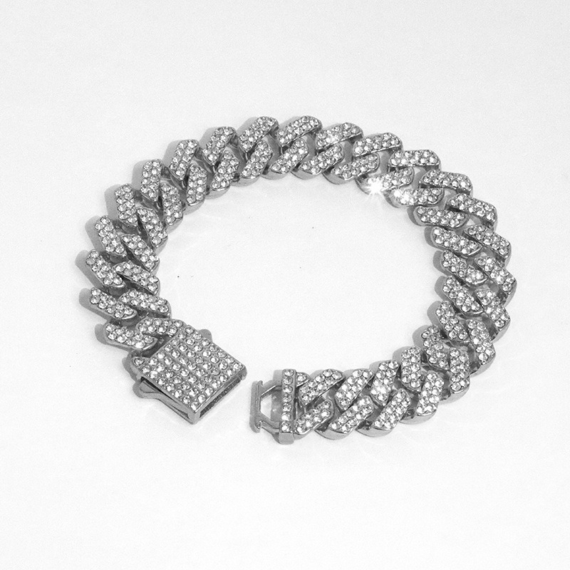 Pulsera Cubana - Full Ice (Plateado) - Image 3