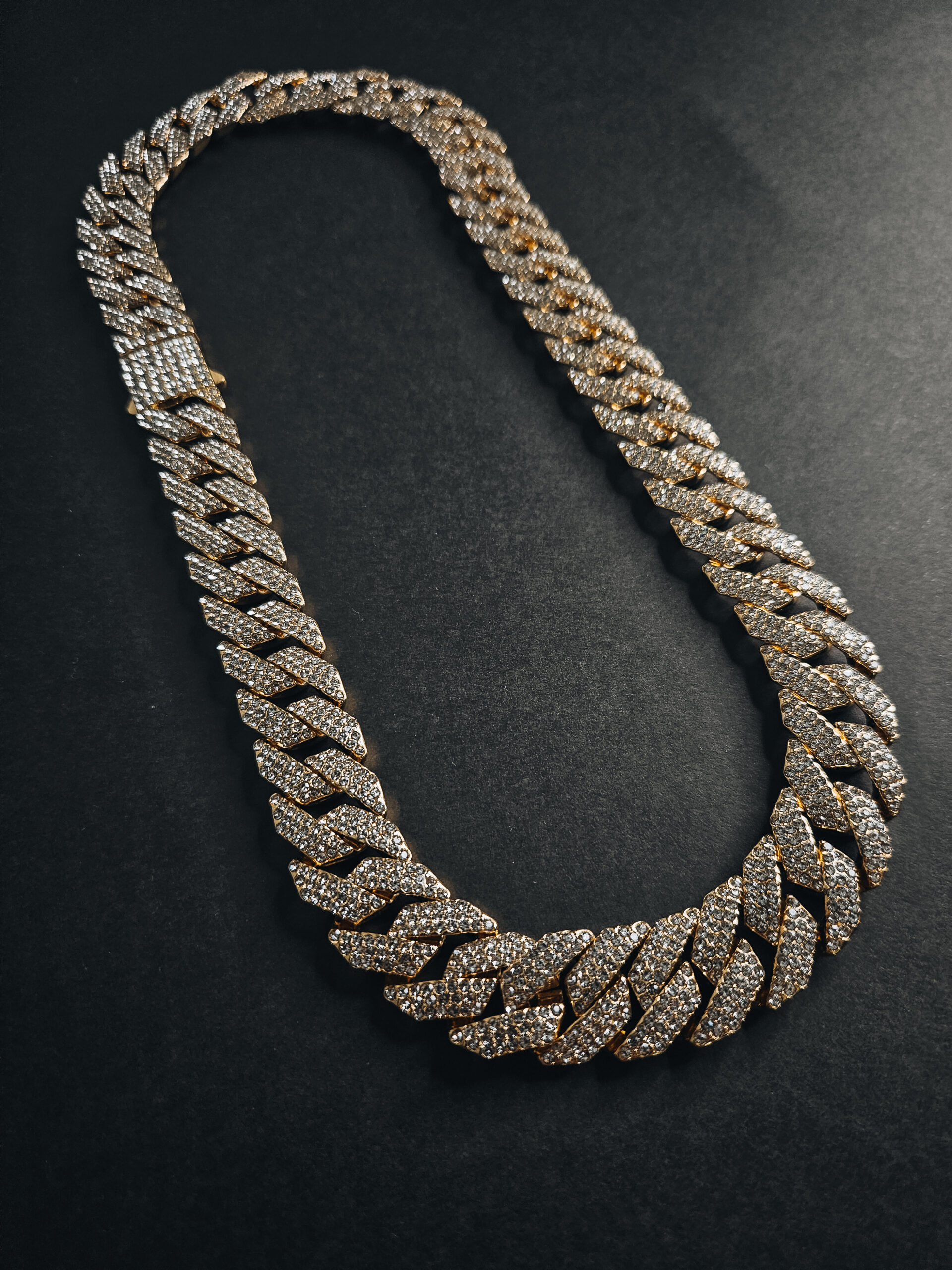 Cadena Cubana - Full Gold 50cm (Dorado)